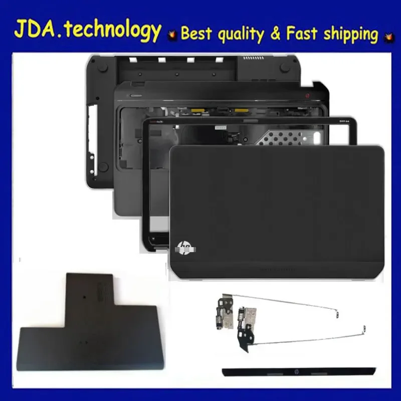 tampa traseira lcd para hp pavilhao dv7 dv77000 dv7t 7000 681969001 moldura frontal dobradica tampa inferior novo 01