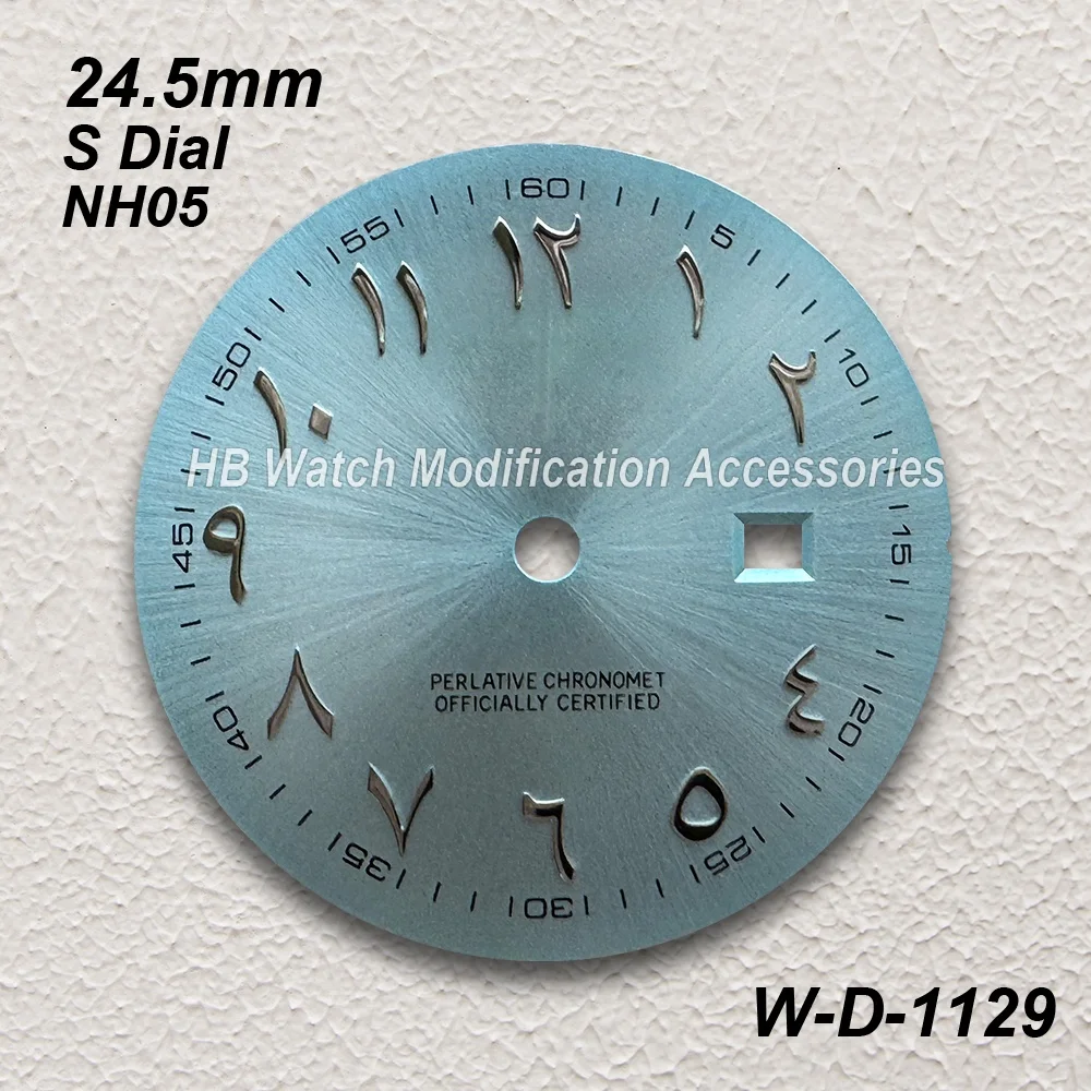 Cadran arabe avec Logo S 24.5mm, adapté au mouvement automatique japonais NH05, Sunburst, accessoires de Modification de montre de haute qualité pour dames