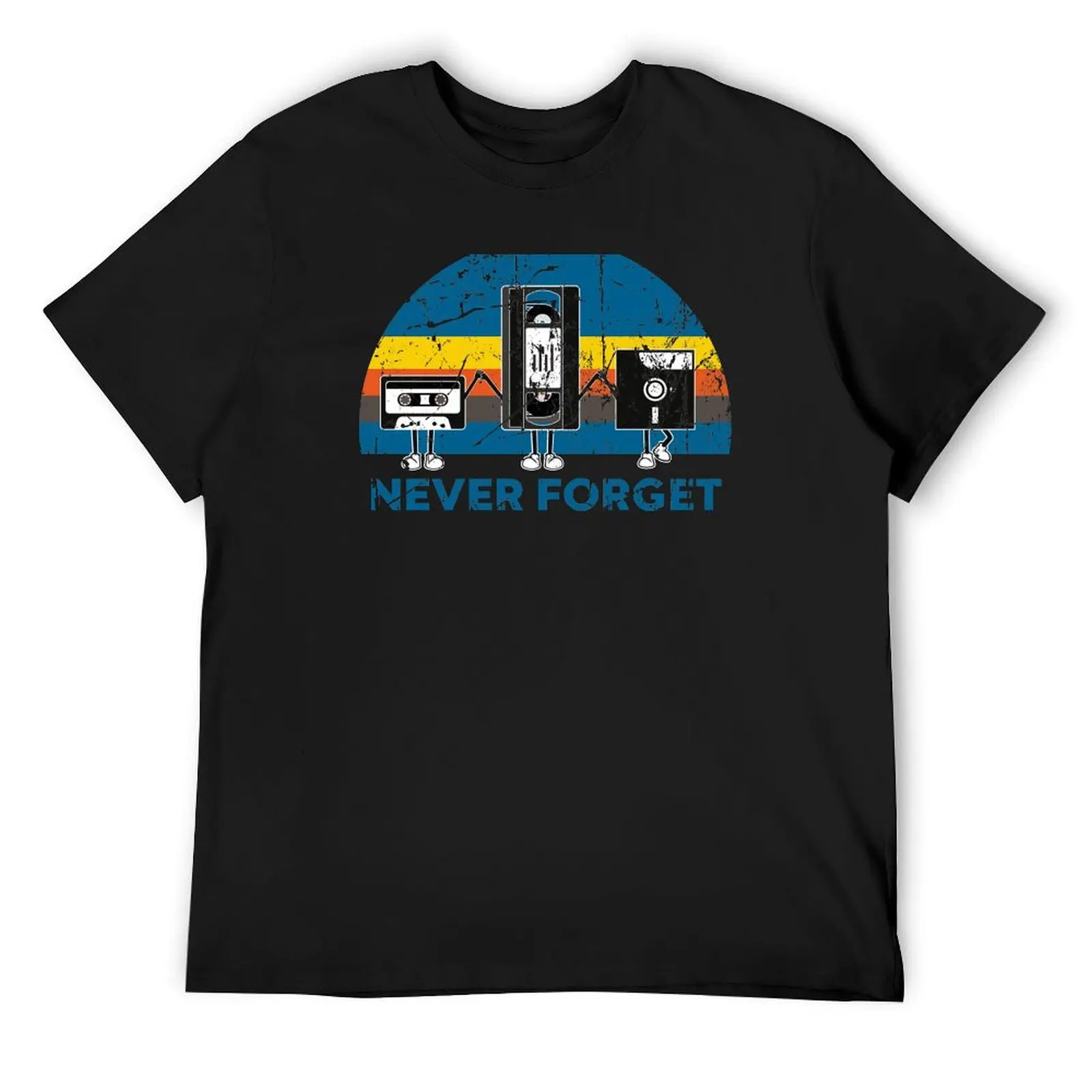 

Never Forget | Vintage Retro Graphic Design | Computer Floppy Disks Cassette | Cool Gifts T-Shirt