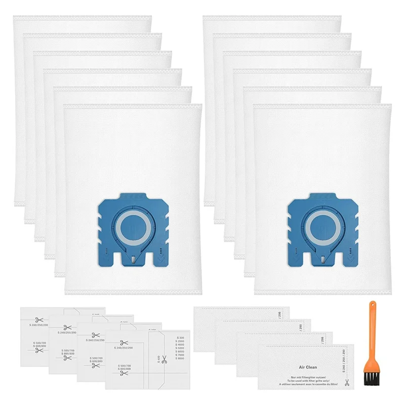 ABZA-12 PCS Sacos de aspirador de pó para Hyclean 3D GN Sacos de pó para C1 C2 C3 S2 S5 S8 S600 S800