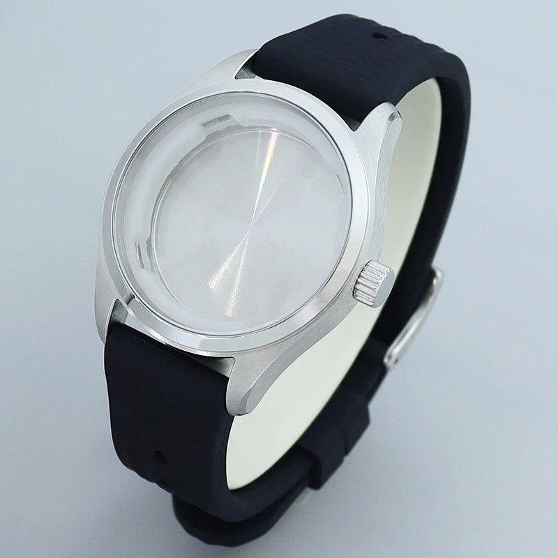 40mm Waterproof Watch Cases leather/Rubber strap for NH35 NH36 4R36 ETA2824 Movement 34.2mmDial Modified pilot Watch Accessories