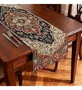 Nuxovilar Vintage Persian Flax Table Runner 13x72 Inches - Persian Style Table Runner for Formal ...