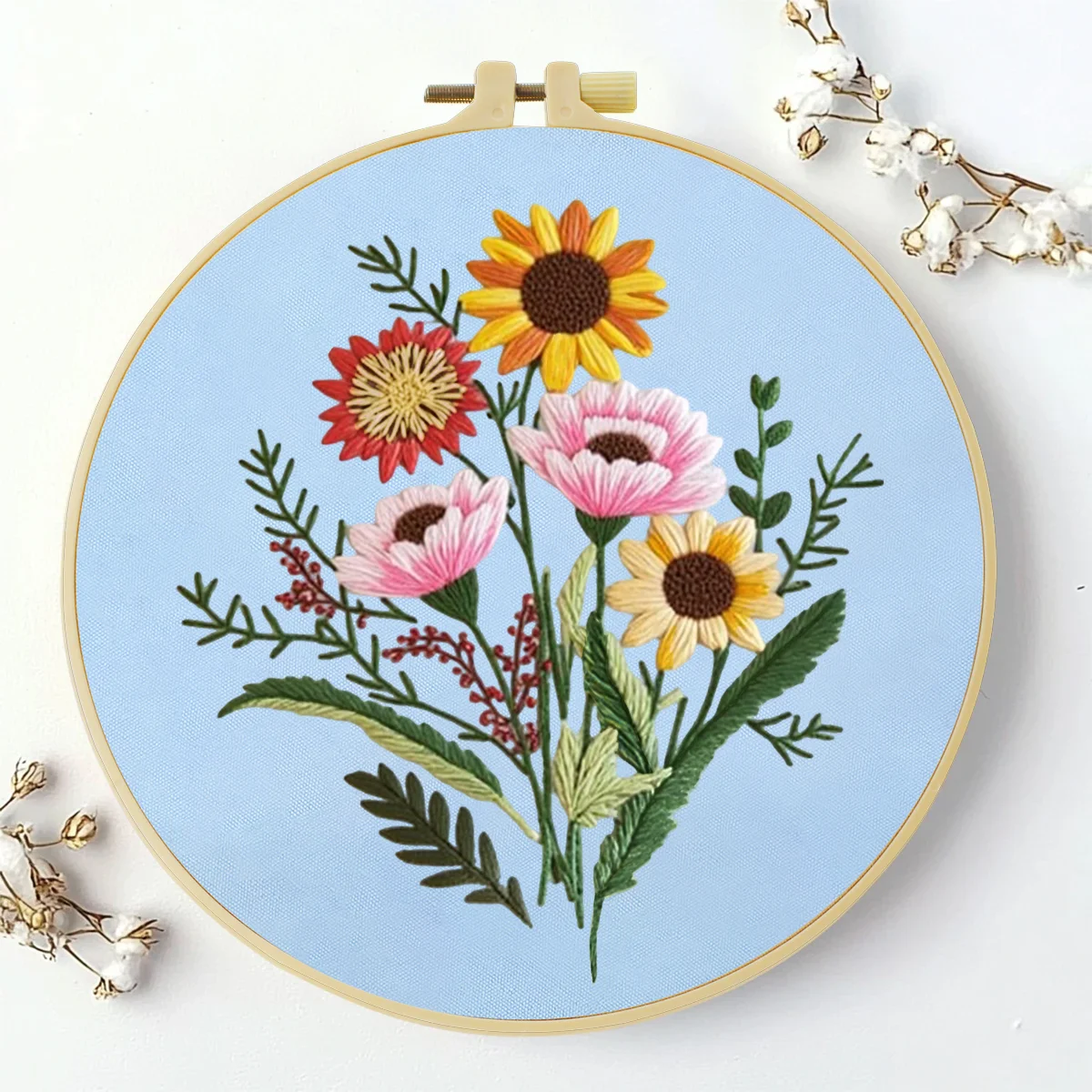 1 szt. 20X20CM/15X15CM 7.87/6.3 cala Zestaw startowy do haftu DIY, dekoracja domu