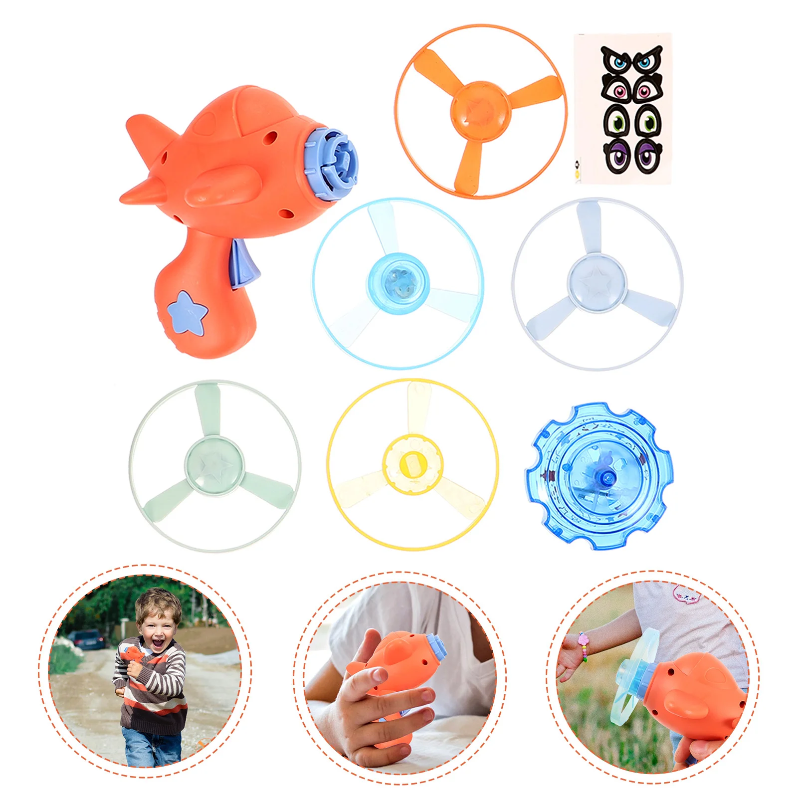 

1Set Funny Fish Flying Disc Durable Material Improve Concentration Outdoor Activity Plaything for Kids Flying Toys