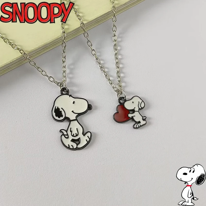 

Snoopy Necklace Cute Cartoon Kawaii Character Snoopys Fashion Accessories Jewelry Couple Best Friend Sweater Chain Birthday Gift