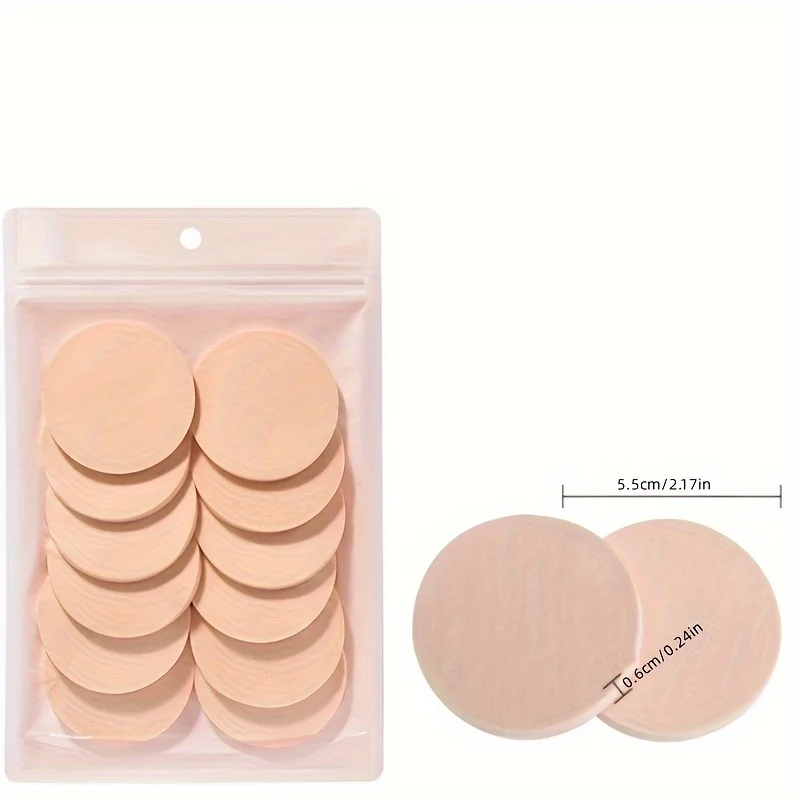 12개입 페이셜 파운데이션 파우더 퍼프 습식 및 건식 사용 부드러운 메이크업 스펀지 뷰티 블렌더 화장품 얼굴 클렌징 메이크업 도구