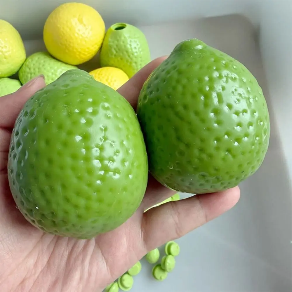 Changing-color Lemon Ball Skin Soft TPR Flexible DIY Empty Ball Skin With Lid Handmade DIY Pressure Ball Kit Children Gift