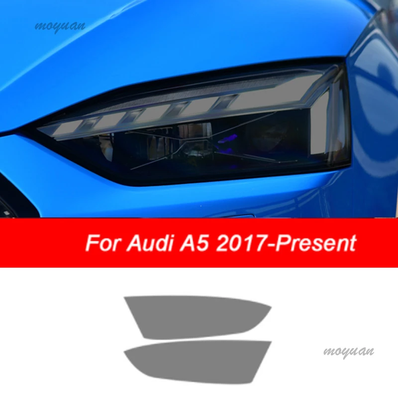 Car Headlights Tint Smoked Black Protective Film TPU Sticker For Audi A3 8V A4 B8 B9 A5 A6 C8 A7 A8 D4 TT E-tron R8 Accessories