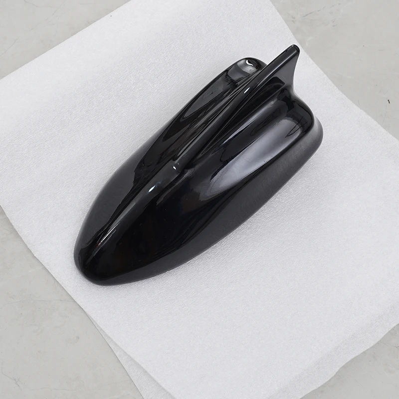 Rhyming Shark Fin Antennenabdeckung für Hyundai Kona 2018 2019 2020 2021, glänzend schwarz, Autodach-Antennenkappe, dekoratives Autozubehör – Detail 4