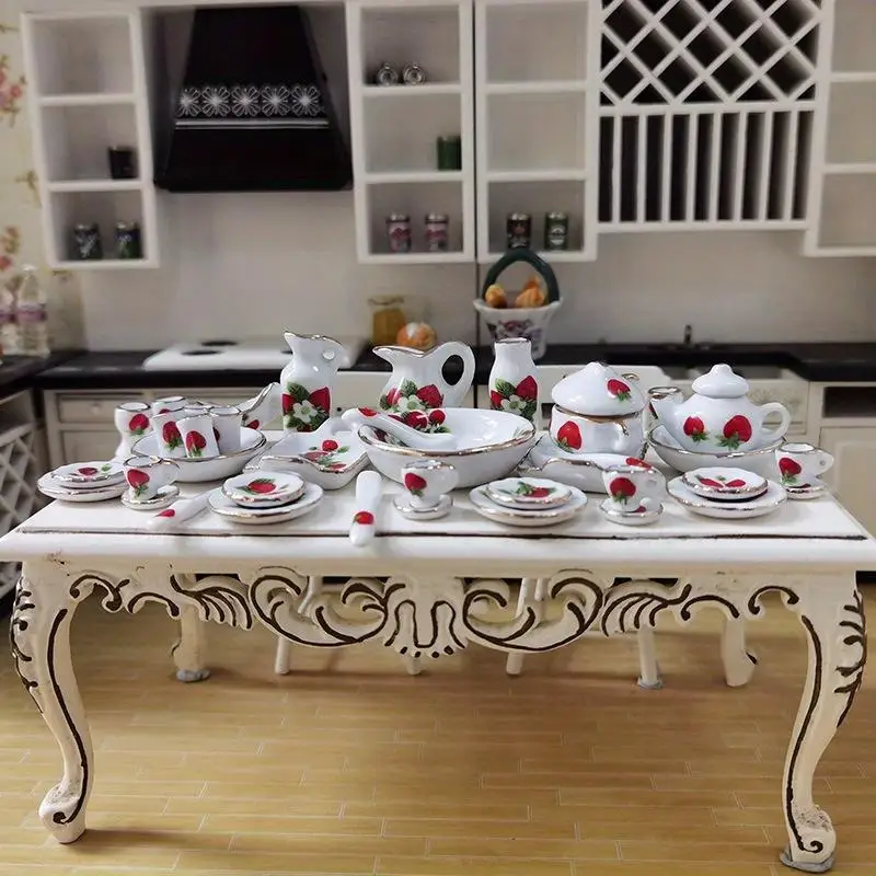 40pcs Miniature Micro Landscape Ceramic Set Photography Props Home Furnishings Fish Tank Decoration