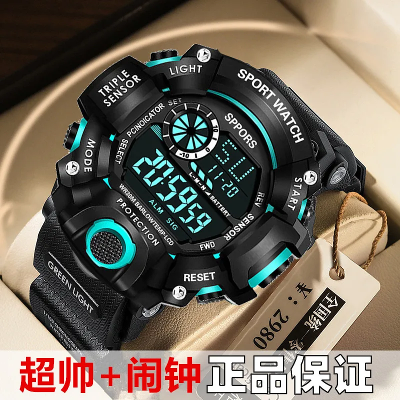 YIKAZE Men\'s LED Digital Watch Men Sport Watches Fitness Electronic Watch Multifunction Military Sports Watches Clock Kids Gifts