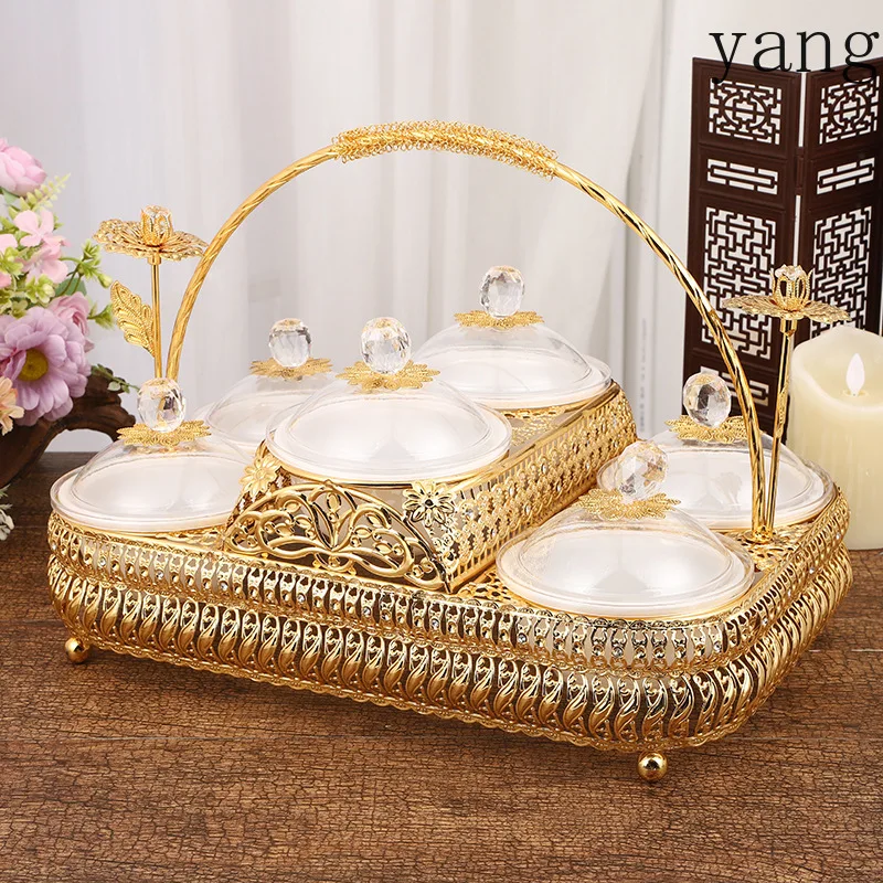 

CX classical light luxury six-grid acrylic fruit plate, exquisite high-end patterns can be carried