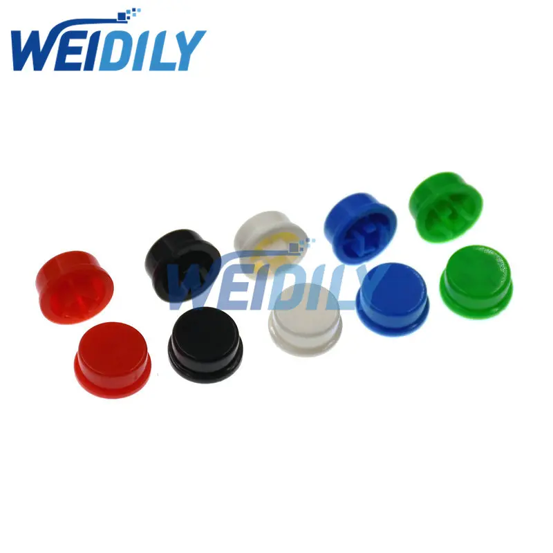 

20PCS Round Tactile Button Caps For 12*12*7.3 mm Tact Switches 5 Colors Switch Cap Hat