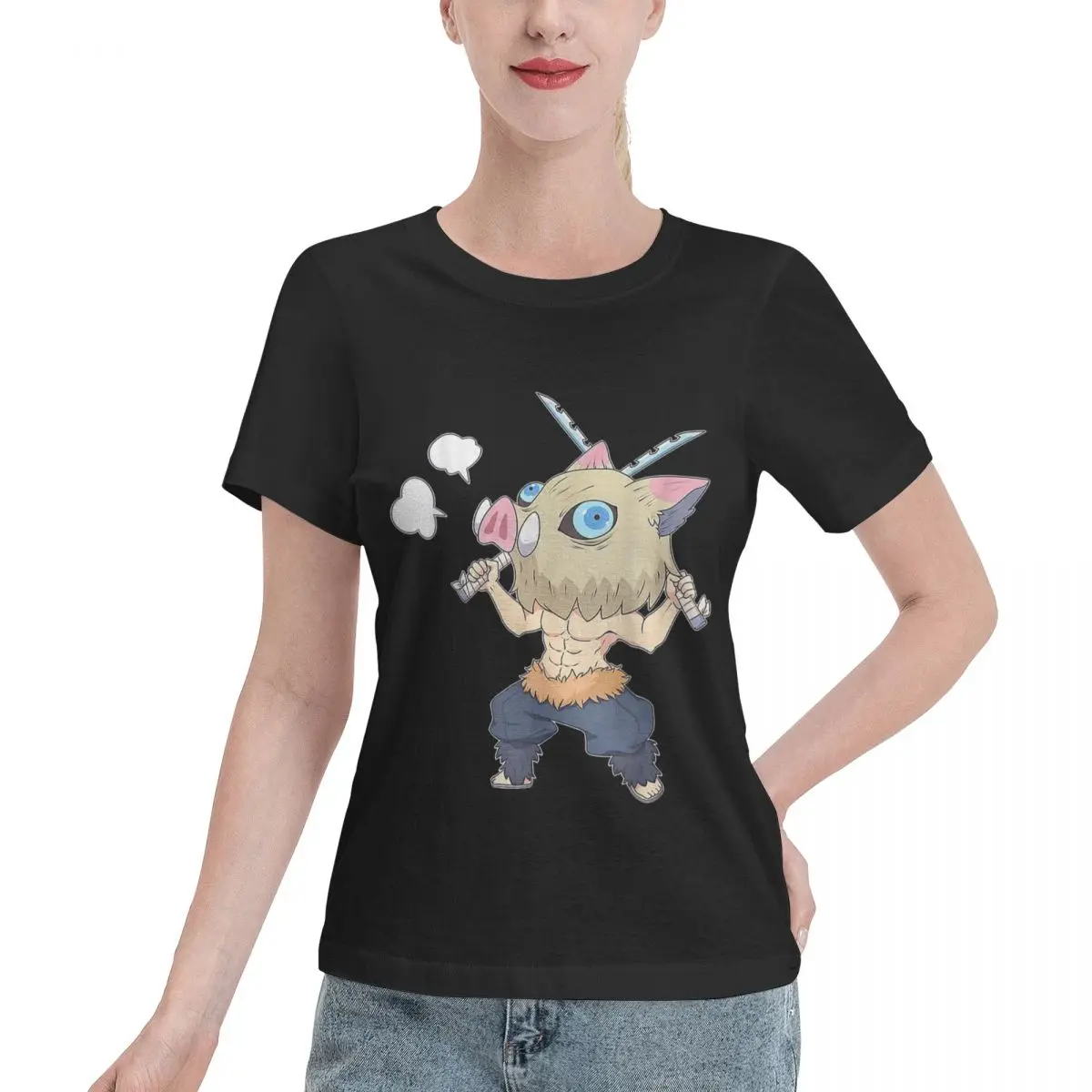 

Футболка Slayer Demon Anime Teams, женские футболки с короткими рукавами, уличная одежда с круглым вырезом, хлопковые летние футболки, уличная одежда