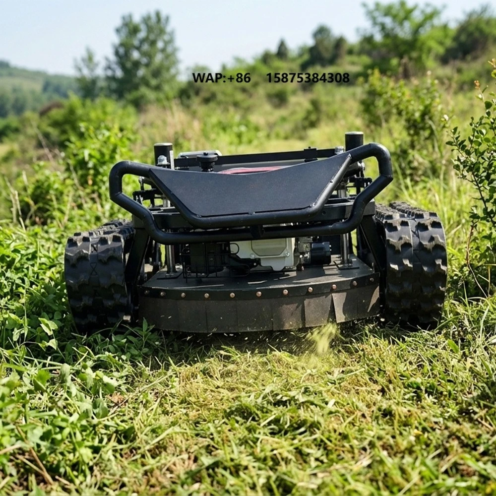 CE EPA Approved 600mm All Surface Grass Cutter Farming Rubber Tracks Remote Operated Robotic Lawn Mower