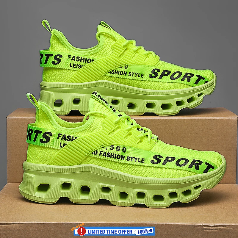Men's Running Shoes Jogging Breathable Cushioning Non-Slip Outdoor Marathon Shoes Trainer Race Casual Sneakers Off-road Shoes