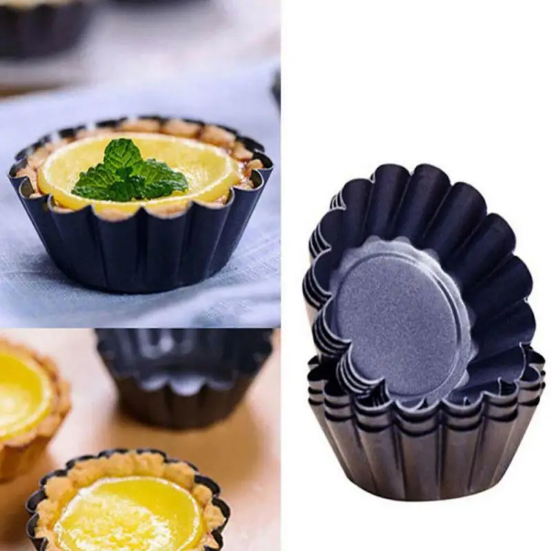 Non-stick Tart Quiche Flan Pan Mold Pie Pizza Cake Cupcake Egg Baking Muffin Cup Bakeware Firm And Durable, The Product Is Fixed