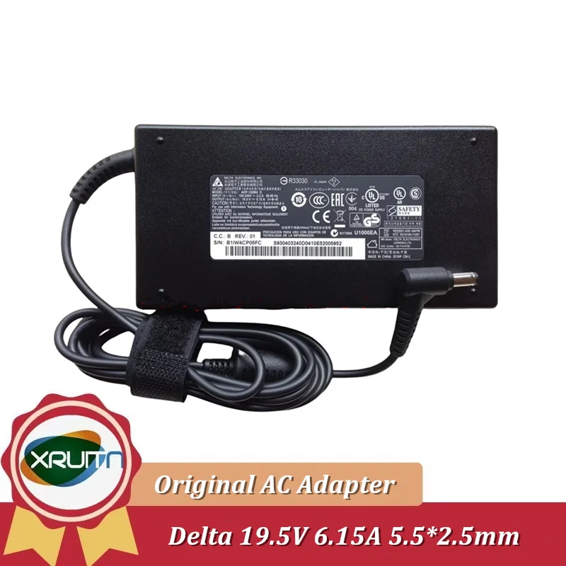 

Original ADP-120MH D A12-120P1A AC Adapter Charger for Clevo NP6370 NP6852 W370ST N155SD XMG A507 W650SJ N170RD N850HK Laptop