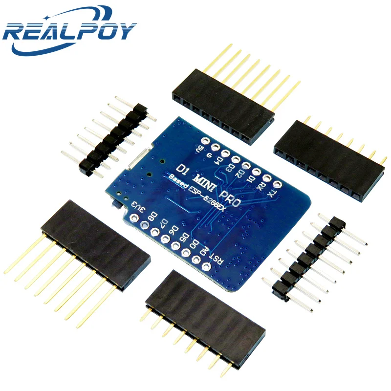 WEMOS D1 Mini Pro 4M 16M Bytes External Antenna Connector NodeMCU Based ESP8266 ESP-8266EX CP2104 WIFI Development Board Micro