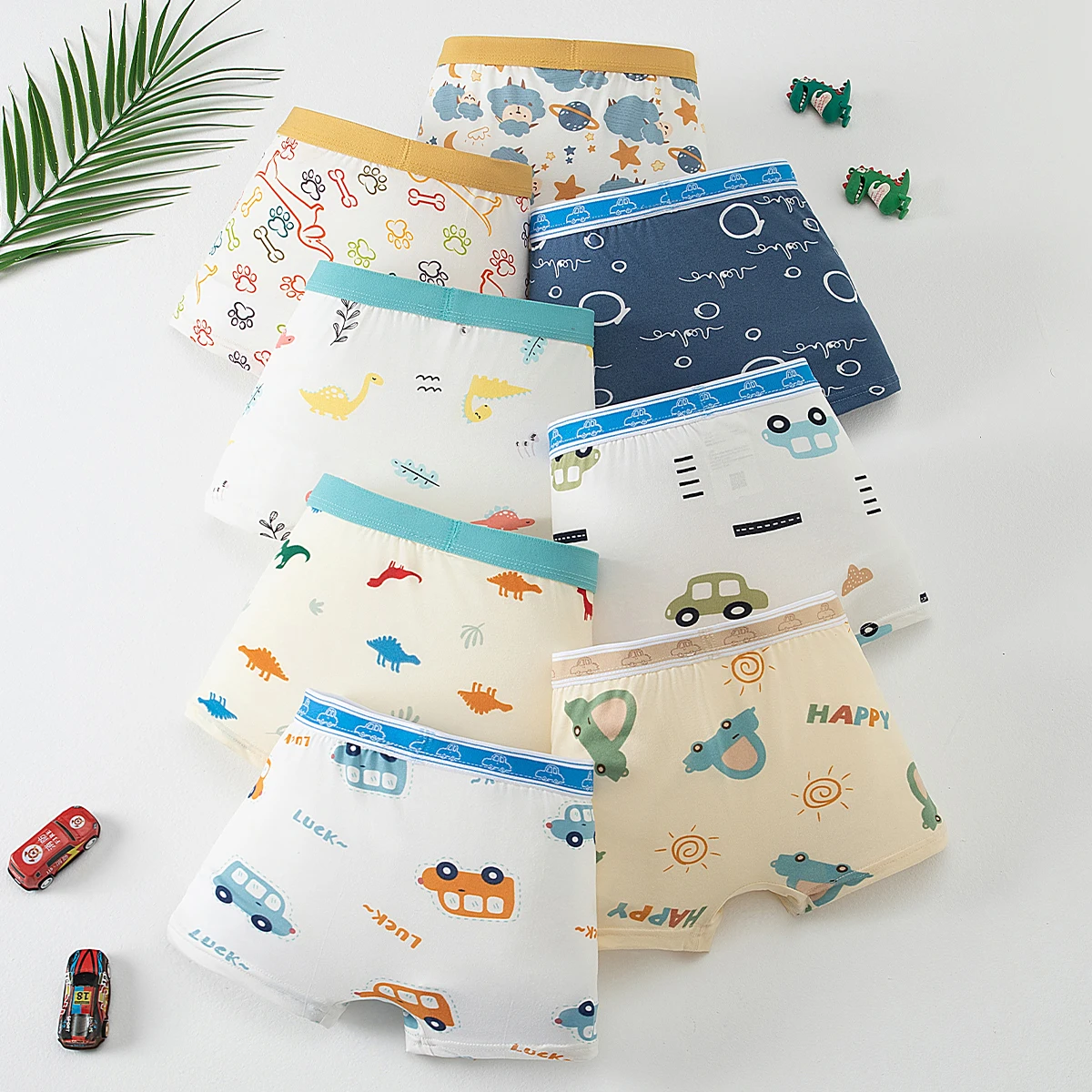 4/8-teiliges Set mit flachen Hosen für Kinder mit kariertem Vier-Jahreszeiten-Print, bequeme und lässige Hosen mit quadratischem Bein für zu Hause – Detail 1