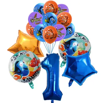 15 ks fóliový balónek s motivem Hledá se Nemo, dětské narozeninové číslo, balónek, párty dekorace, kreslená rybka Dory, hračka, miminko, svatební dekorace 10 nejlepší prodej Narozeninové dekorace Nemo - №9