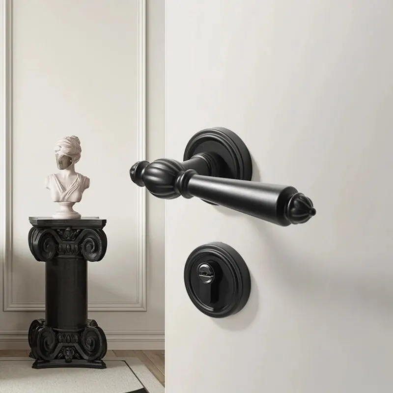 Door Lock Handle Bedroom Hotel Apartment Room Bathroom Office French Door Handle Household Silent Lock Body Single Set Door Lock