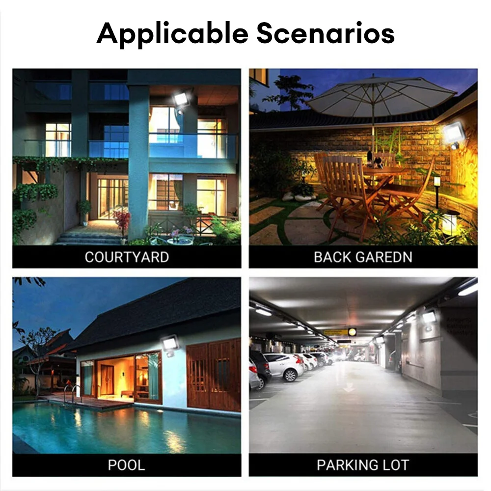 LED PIR Motion Sensor Floodlight 20W 50W Outdoor Wall Light Waterproof LED Spotlight Garden Yard Security Light Outdoor Lighting