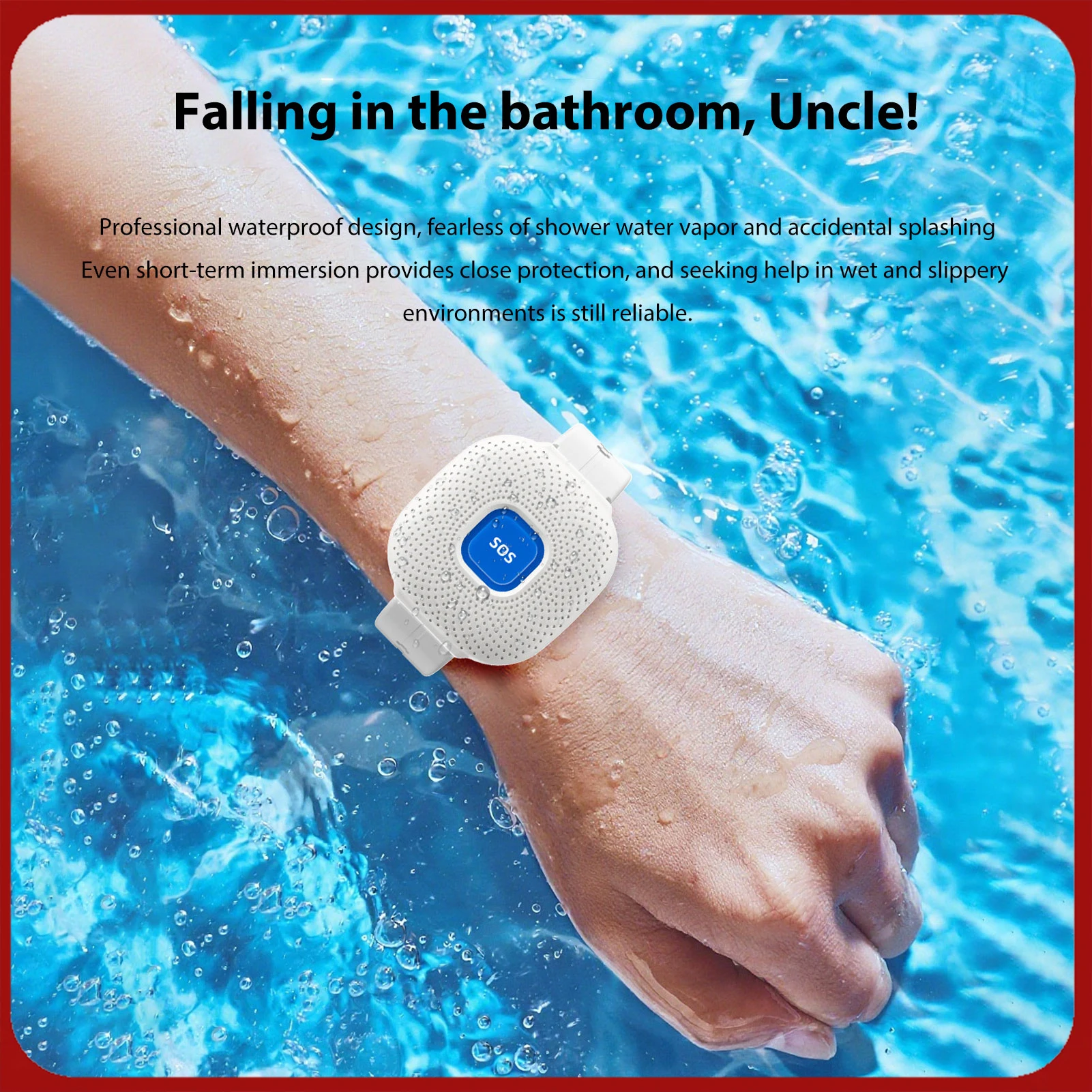 

Wireless Pager Call Button WiFi Emergency Alert Bracelet Smart Caregiver Pager for Elderly Kids Hospital Nursing Home with