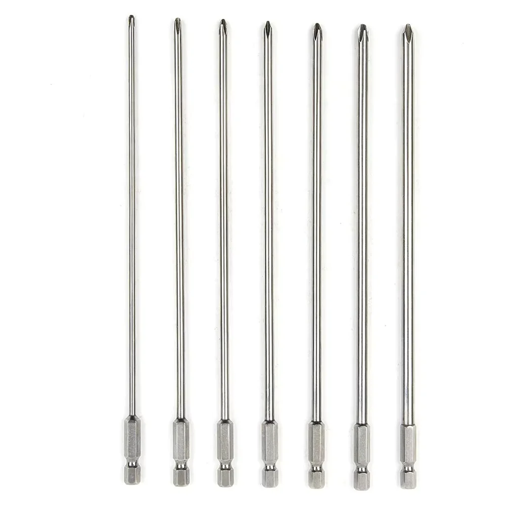 7-teiliger Phillips-Schraubendreher-Bit-Satz 1/4'' Sechskantschaft Kreuzschlitzschraubendreher 200mm Schraubenschlüssel PH1 PH2 4.0 4.5 5.0 6.0 Magnetisches Schraubendreher-Werkzeug – Detail 2