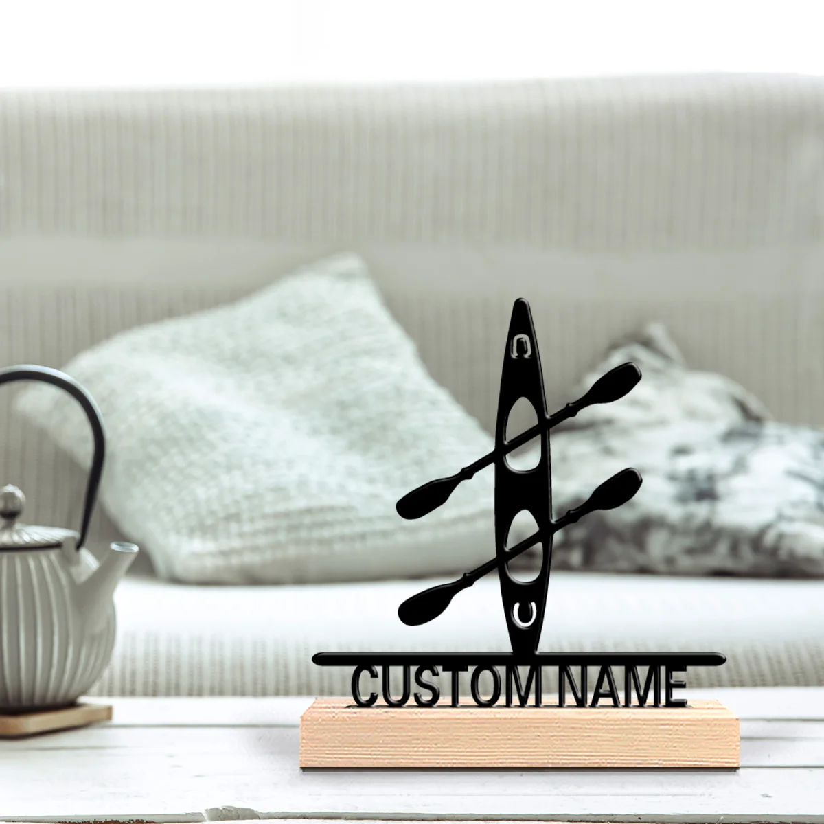 1pc Beauty Personalized Custom Women's fitness Metal Statues Wooden Accent Wall Decor for Living Room Bohemian Eclectic Home