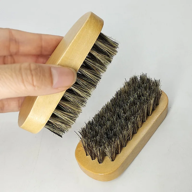 1/3/5pcs Horsehair Shoe Shine Brushes With Horse Hair Bristles For Boots Shoes Leather Care Cleaning Brush For Suede Nubuck Boot