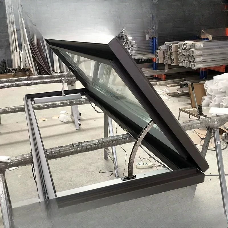 Thickened aluminum alloy electric sunroof roof sun room basement attic roof manual wind and rain sensing sunroof