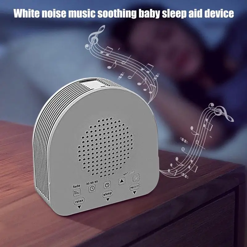 Sleep Noise Maker White Noise Maker With Soothing Sounds Battery Powered Smart Sound Machine Sleep Aid For Home Travel Bedside