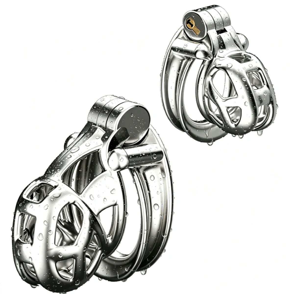 Sissys Sexy Toys of Viper Chastity Lock Cobra Male Chastity Lock CB Lock Penis Restraints Chastity with Four Rings for Men Gay