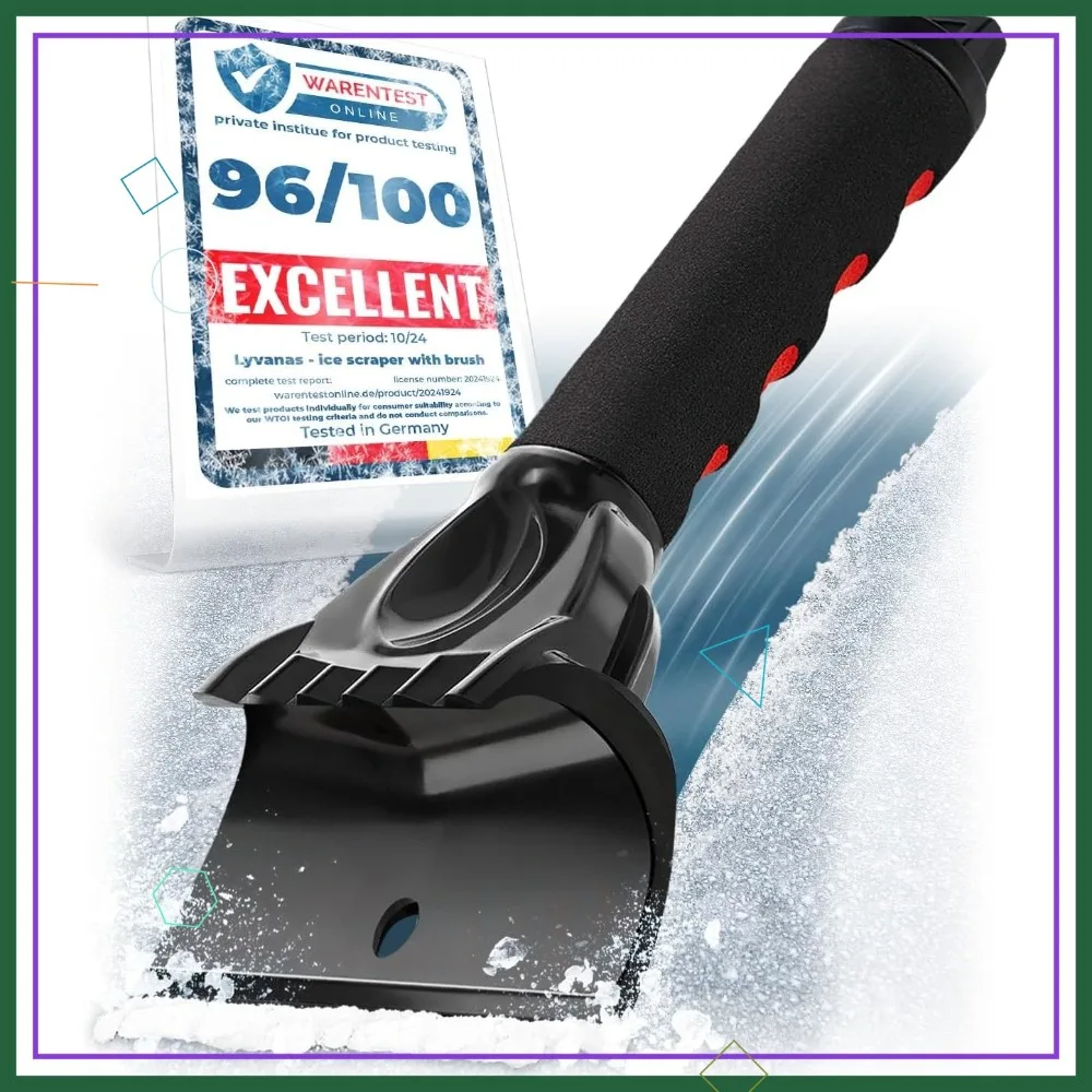 

Car Ice Scraper for Windshield Test Winner 2026* - Ergonomic Professional Snow Scraper Fast & Strong