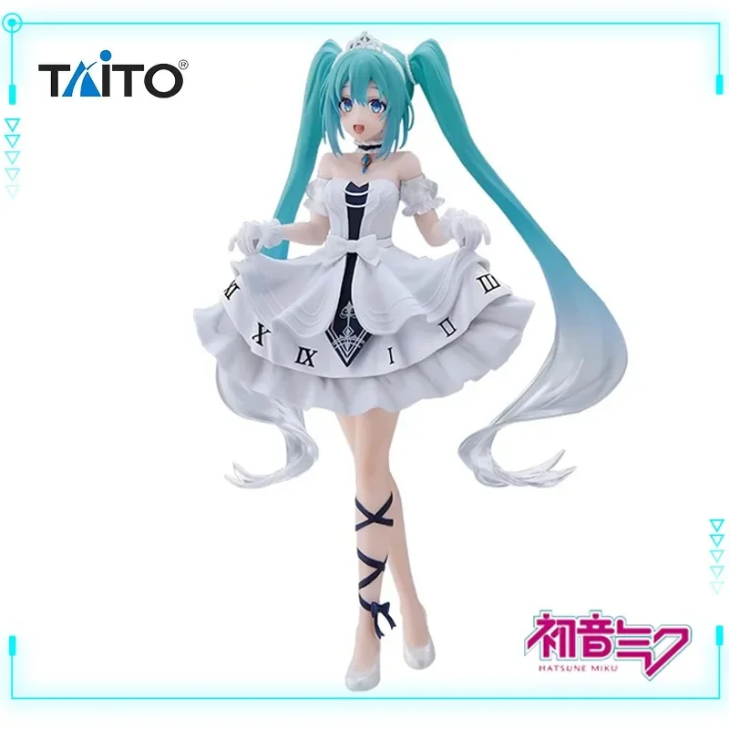 Taito original genuíno piapro personagens hatsune miku país das maravilhas figura cinderela china modelo de cor exclusivo brinquedos 18cm figuras