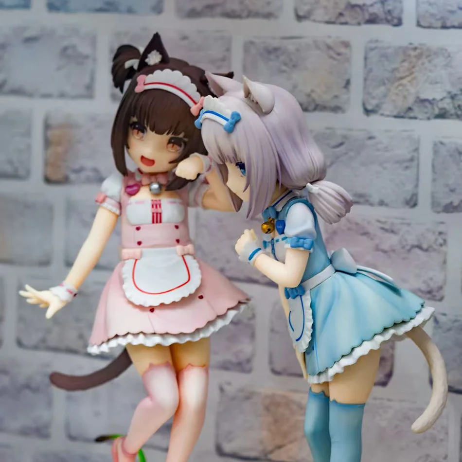 

In Stock NEKOPARA Anime Cat Maid Figure - Chocolates Vanilla Cute PVC Collectible Static Doll Pretty Cat Style Model for Kids