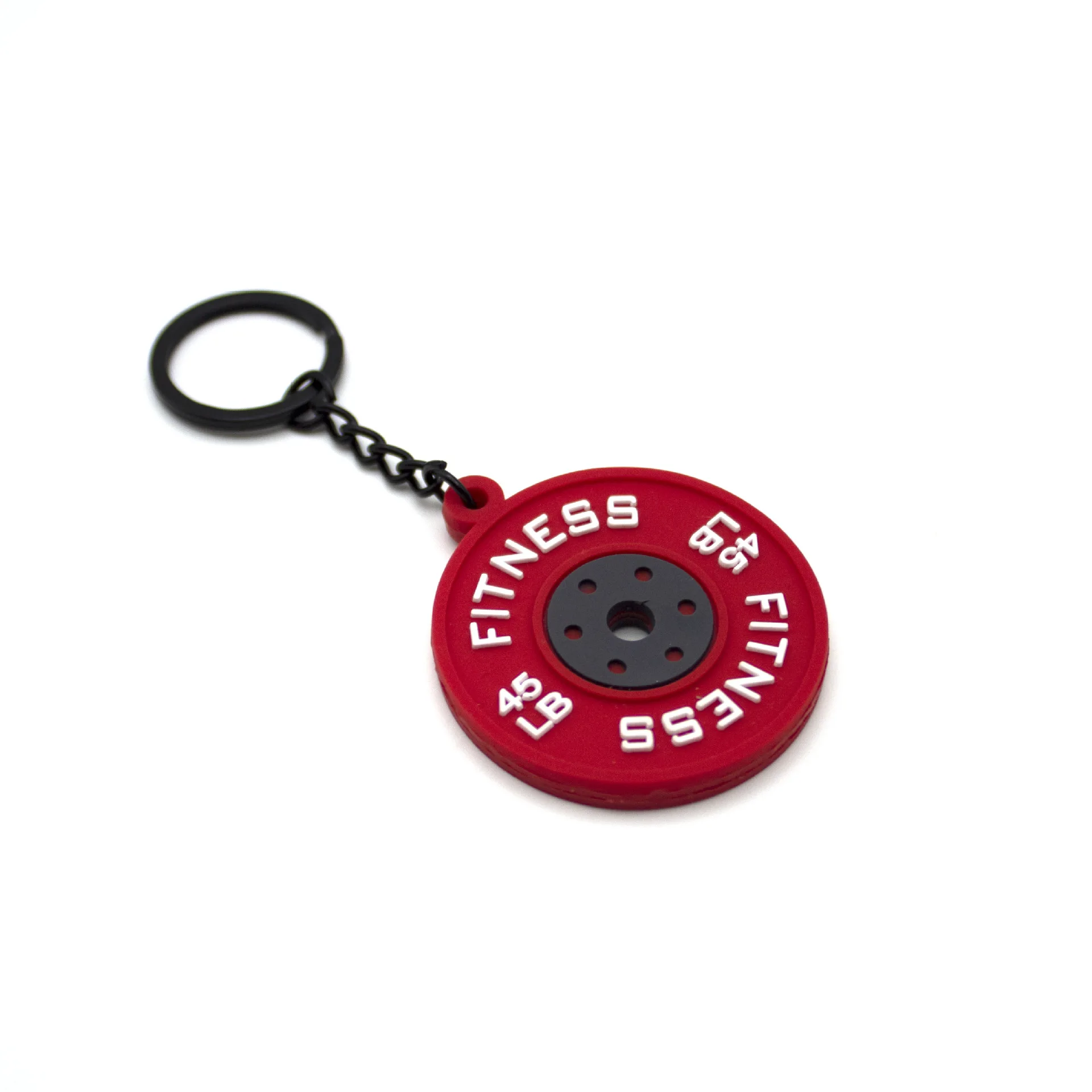 3D barbell keychain for women key ring creative car key chain PVC sports keychain key holder portachiavi llaveros bag charm