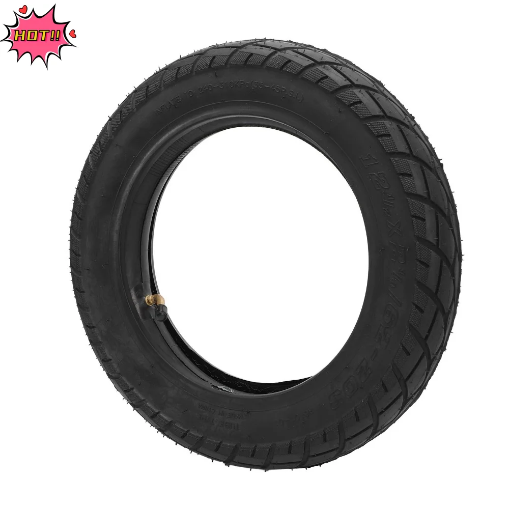 

12 1/2 x 2 1/4 (62-203) Electric Scooter Tire Rubber 12 Inch Replacement Tire Puncture Proof Black Electric Scooter Wheels