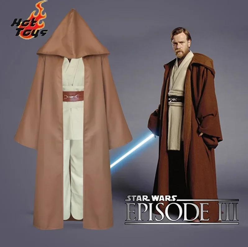 2025 Disfraz de Halloween de Cosplay Anakin Caballero Jedi para Hommes y Femmes, Capa de Capuche, Película Classique d'Anime, Barrage