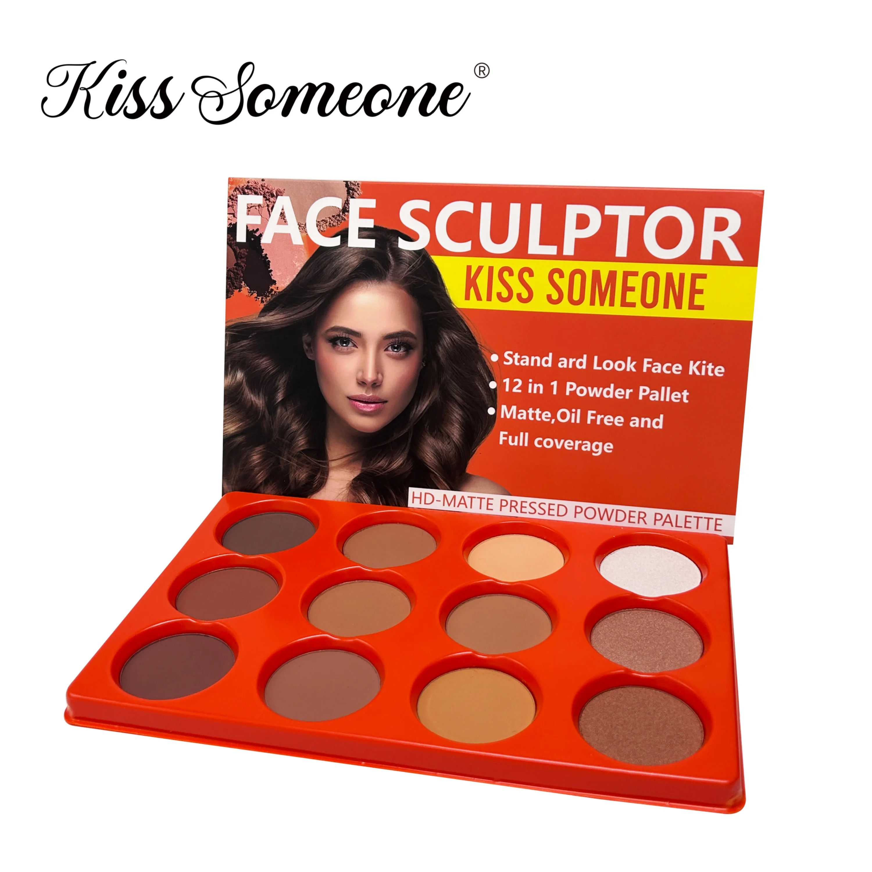 12-Color Contour Palette, Blush Highlighter Contour Powder with Rich Colors Suitable for Halloween Use