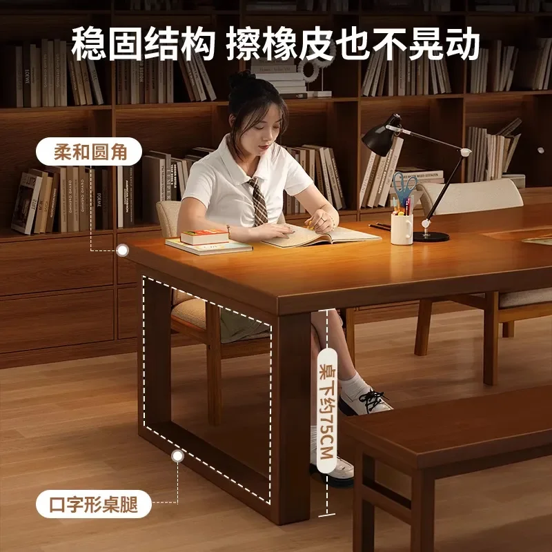 for Double Desk Student Library Home Writing Simple Living Room Long Computer Workbench
