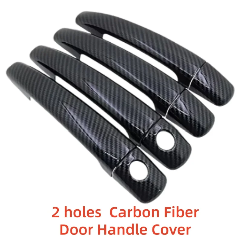 For Peugeot Partner Citroen Berlingo B9 2008 2009 2010 2011-2018 Door Handle Covers Trim Plastic Black Carbon Car Accessories