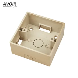 Avoir 86 Type Square Installation Box Wall External Mounting Switch Box Surface Mounted Plastic Electric Socket Junction Case