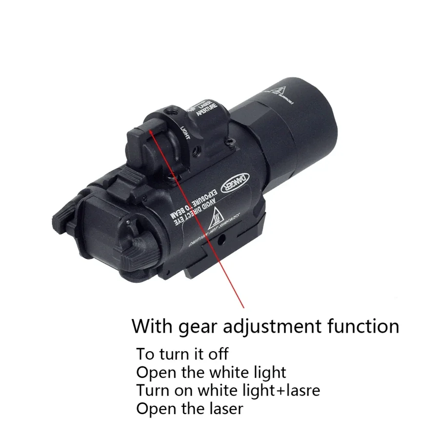 التكتيكية Surefire SF X300 X400 Ultra X400V IR كشاف ضوء أحمر أخضر Las-er LED الأسلحة مصباح يدوي بندقية ضوء G17 G19 20 مللي متر السكك الحديدية