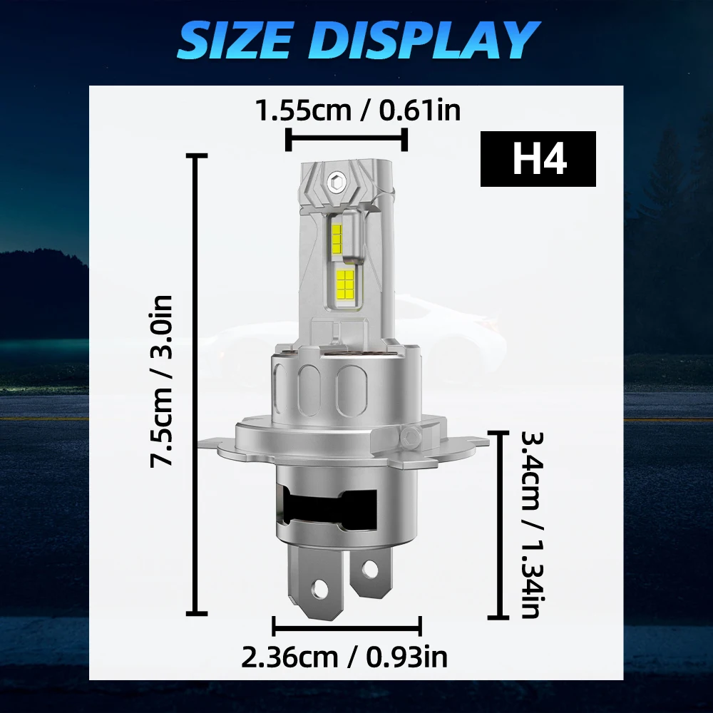2/4Pcs LED Bulbs For Toyota Tacoma 2001-2015 Super Bright Hi/Lo Beam Headlights 6000K White Fog Lamps 12V