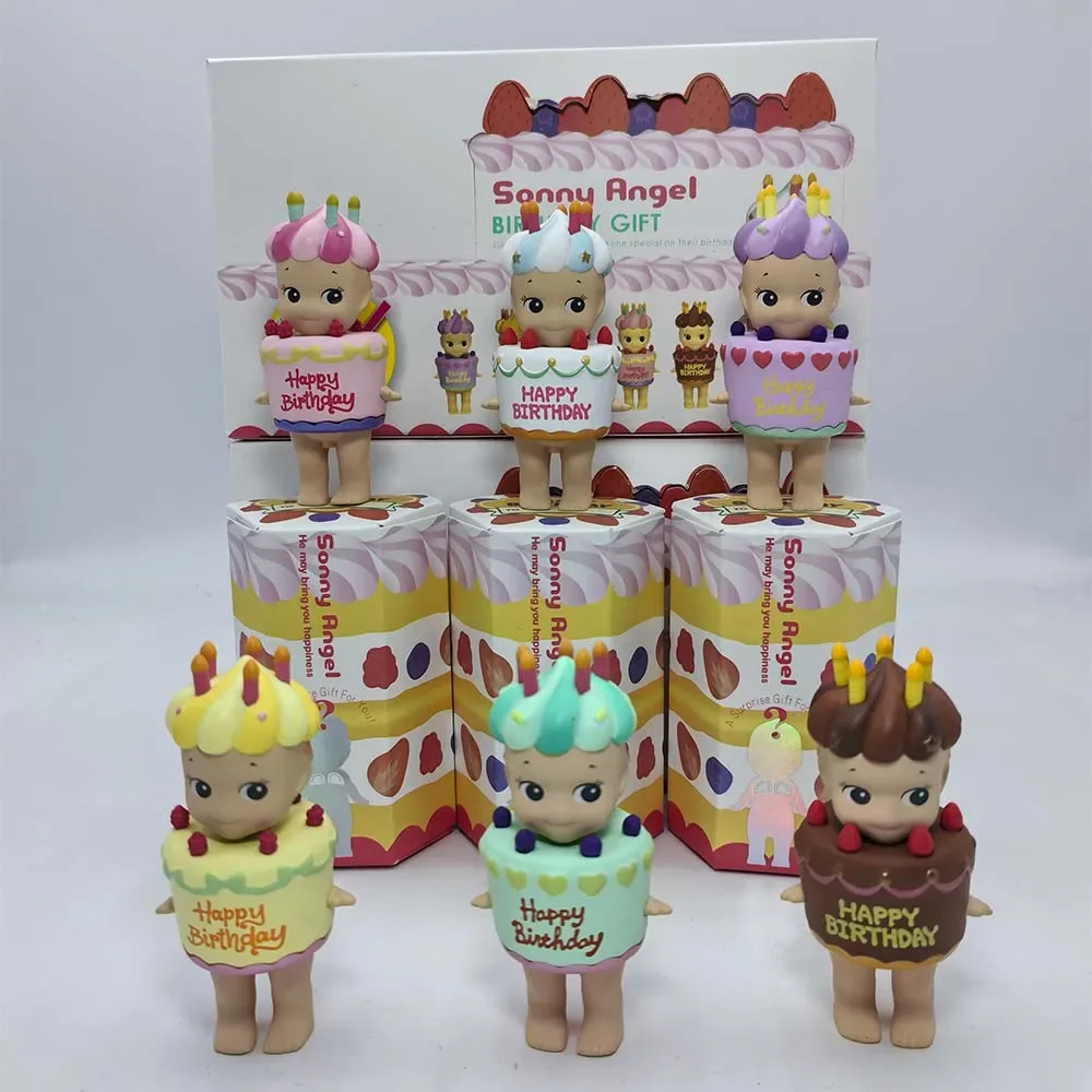 سوني الملاك كعكة عيد ميلاد سلسلة صندوق غامض Kawaii مفاجأة صندوق شخصيات كرتونية الحلي الكرتون نموذج دمية لعبة الهدايا