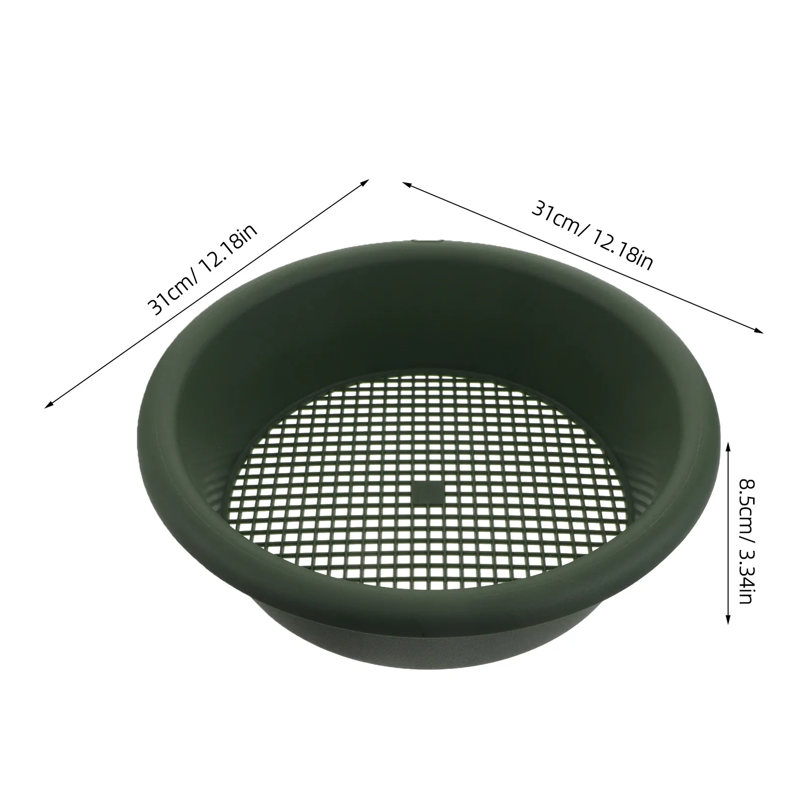 Garden Sieve Soil Sifter Plastic Mesh Handheld Screening Tool for Dirt Sand Gravel Compost Fine Mesh 10 Inch Inner Diameter 0.2