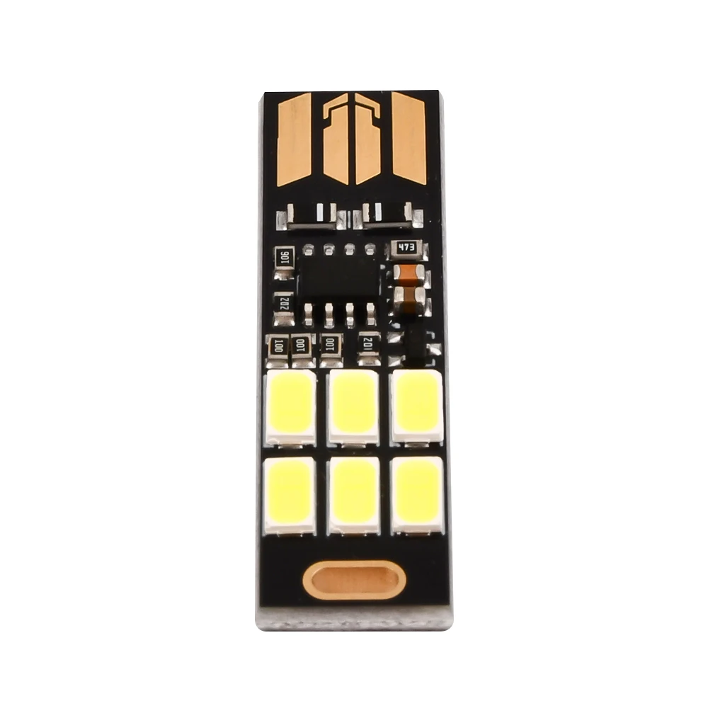 1/5/10Pcs Portable Mini 5730 USB 6LED SMD Light 5V Touch Sensor Adjustable Dimming Night Light Warm/White Optional