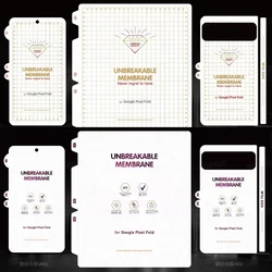 Front Back Matte Frosted Soft Hydrogel Film For Google Pixel Fold 5G HD Transparent 4 in 1 Screen Protector Anti Fingerprint